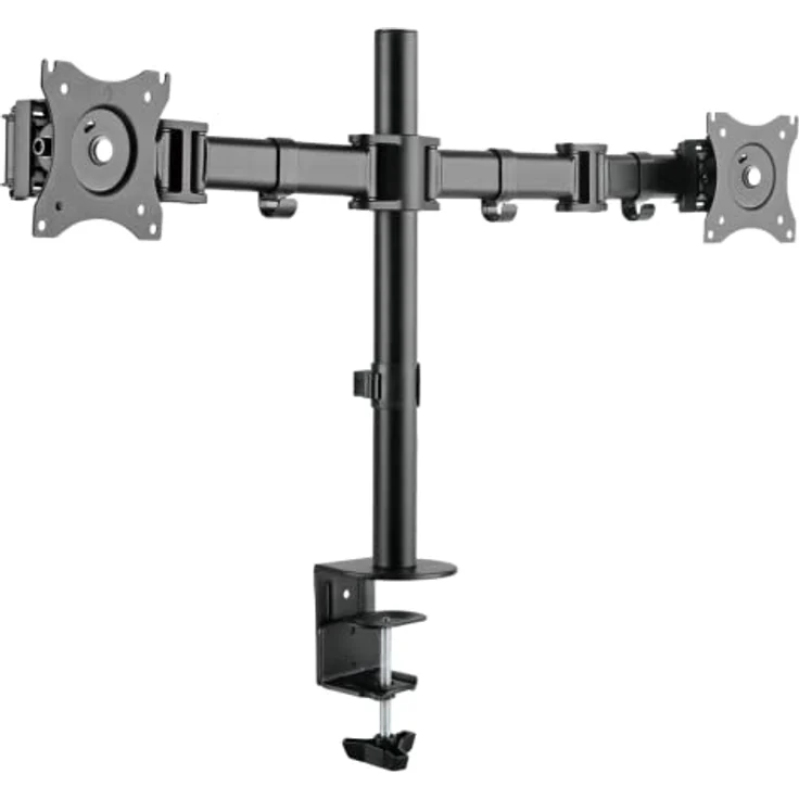 ULTRADESK Skeleton Doppelter Monitorständer für Schreibtische - 2X bis zu 27-Zoll-Monitore - 360°-Schwenkarm - Höhenverstellung - 40x11,6x45cm – Bild 1