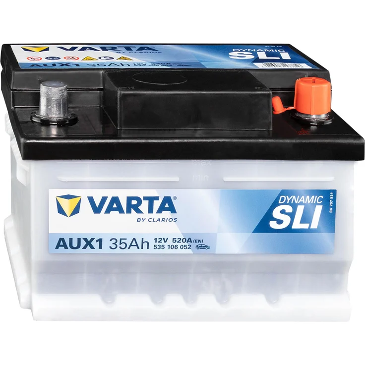 Varta Aux1 53506 Silver Dynamic, AGM Stützbatterie 12V 35Ah mit niedriger Selbstentladung – Bild 1