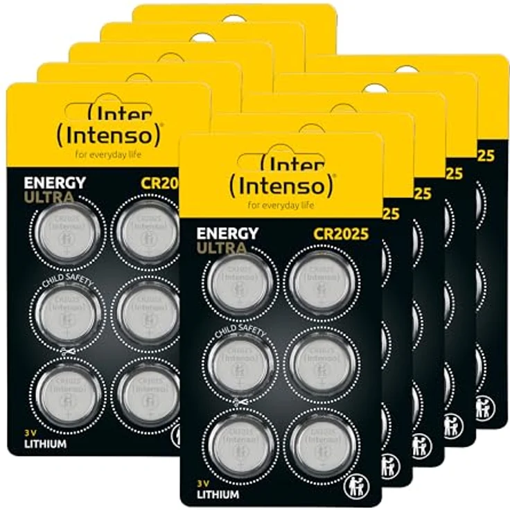60er Lithium-Knopfzellen-Set INTENSO CR2025, – Bild 3