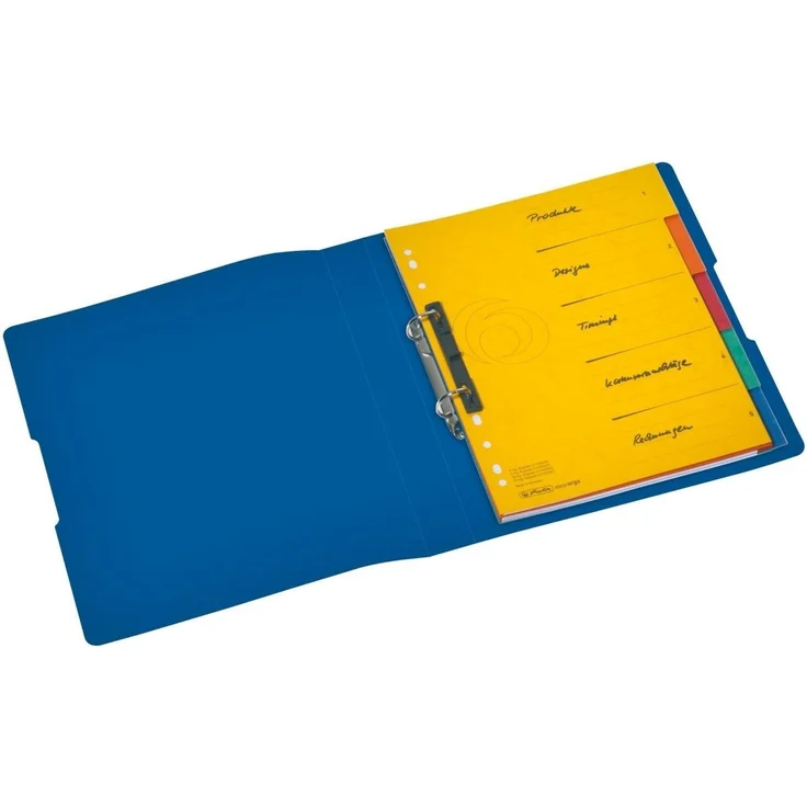 Herlitz Präsentationsordner, Ringbuch A4 PP 2-Ring 3,8cm opak blau easy orga to go – Bild 1