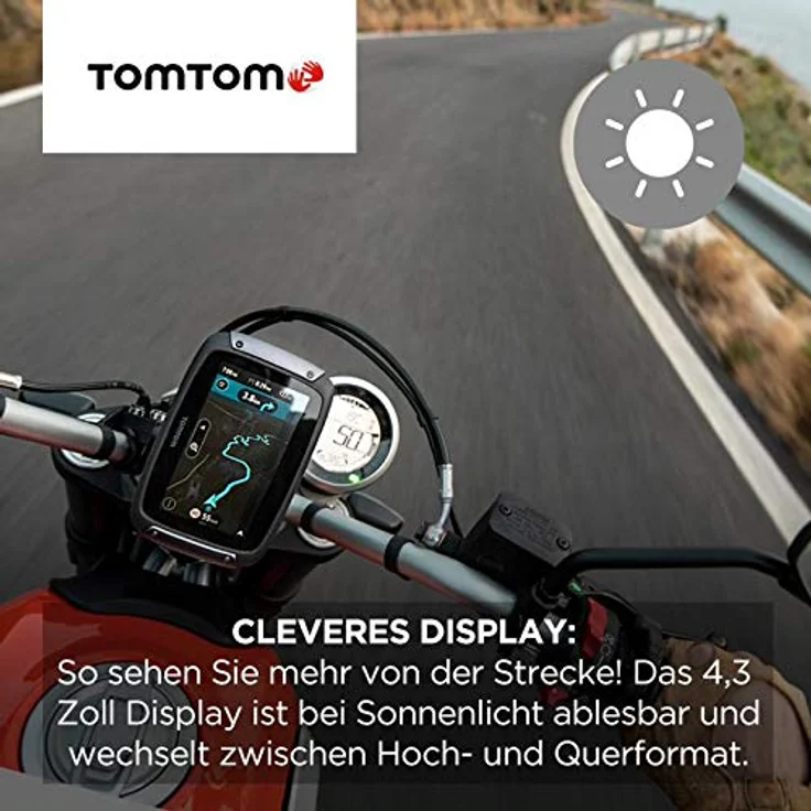 TomTom Rider 500 EU, GPS-Navigationsgerät mit 4,3 Zoll Touchscreen, vorinstallierten Europakarten und Wi-Fi-Updates, schwarz – Bild 5