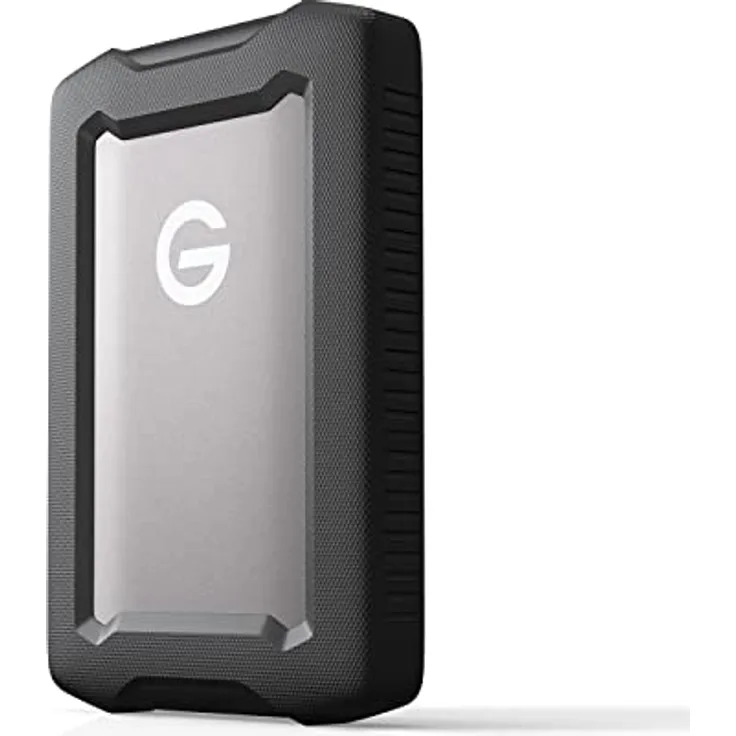 SanDisk Professional 5TB G-Drive ArmorATD Mobile Festplatte, All-Terrain Festplatte, USB-C-fähig, 130 MB/s, für Mac und Windows, Wasser- und staubfest
