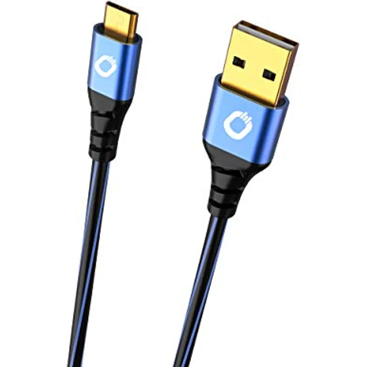 Oehlbach USB Plus Micro - USB-Kabel für Android – USB Typ A 2.0 zu MicroB - PVC-Mantel - OFC, blau/schwarz 50cm – Bild 3