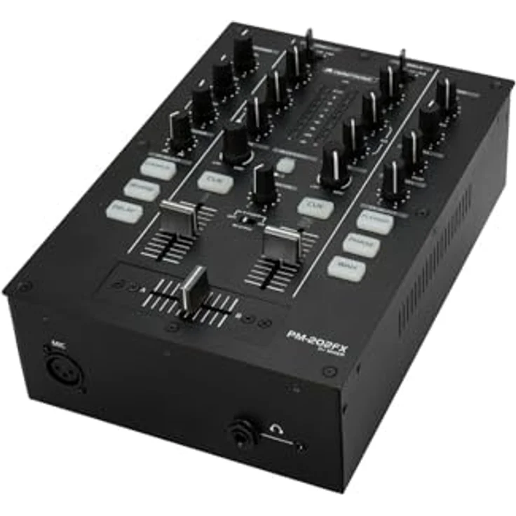 OMNITRONIC PM-202FX, 2-Kanal-DJ-Mixer mit Bluetooth, bipolarem Filter und 6 Soundeffekten – Bild 3