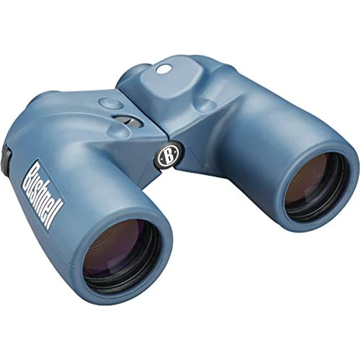 Bushnell Fernglas 7x50 Marine wasserdicht, robust, perfekt für Segeln, Bootsfahrten, MIT Kompass, 137500, Blau – Bild 1