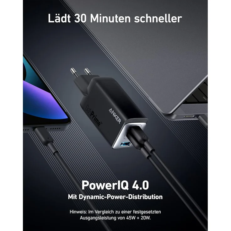 Anker 735 Charger (GaNPrime 65 W), schwarz (A2668311) – Bild 3