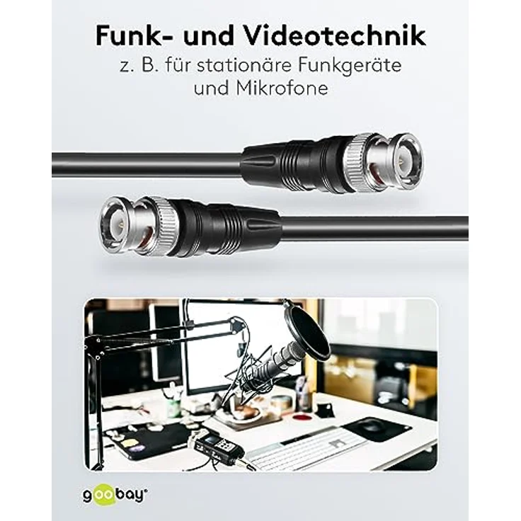 Goobay 50046 Video Verbindungskabel BNC (RG59), zweifach geschirmt – Bild 6