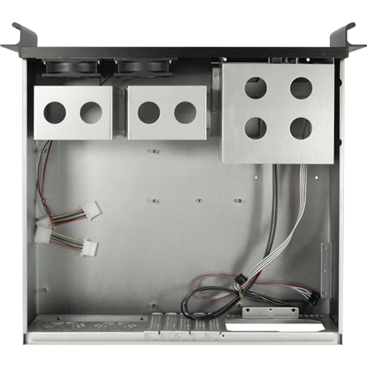Inter-Tech 48, 3cm IPC 3U-K340L 3HE Server, Rack-Gehäuse für ATX Netzteile, Schwarz, unterstützt 8x 3,5" HDD, 2x 2,5" SSD, mit USB 3.0 Frontanschlüssen – Bild 4