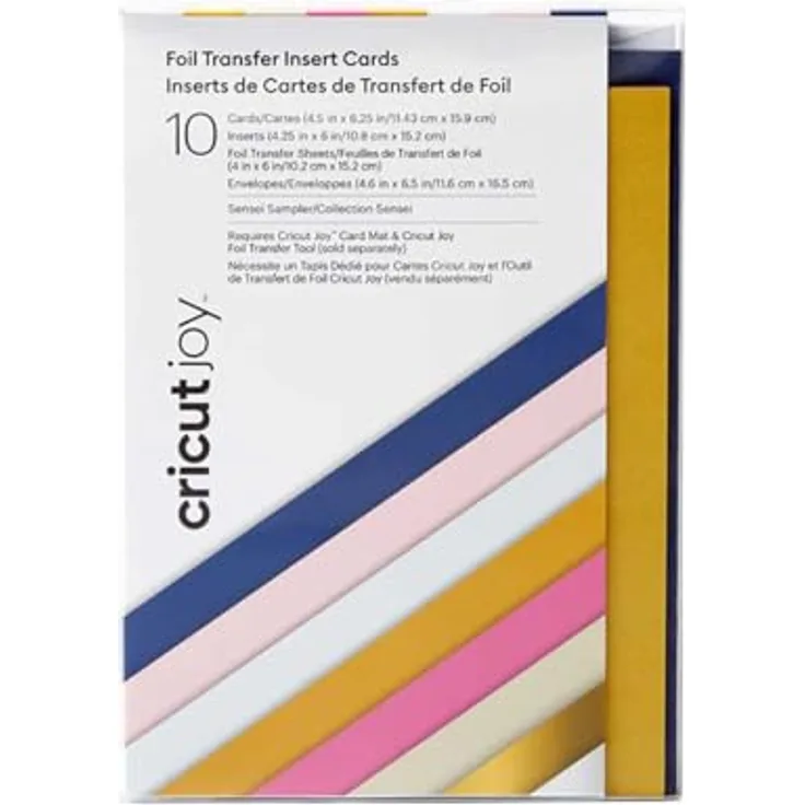 Cricut 2009224 Sensei, Joy Foil Transfer Insert Cards | 10 Pack | 11.4cm x 15.9cm - Preisvergleich