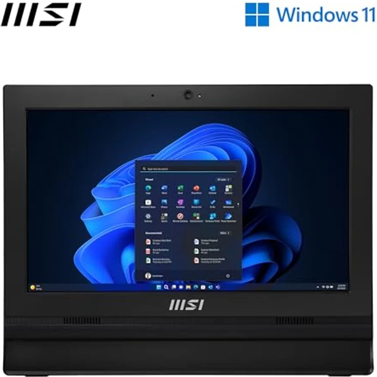 MSI PRO AP162T ADL-019DE AIO Desktop-PC, 15,6“ FHD IPS, Intel N100 CPU, 4 GB DDR4 RAM, 128GB PCIe NVMe SSD, WiFi 6E, Webcam & Lautsprecher - Windows 11 Pro, Schwarz – Bild 5