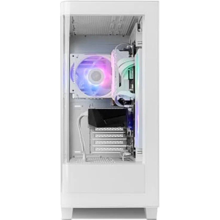 NOX Hummer ETHER Miditower, Gaming PC-Gehäuse mit Curved Glass, ATX, USB-C, schwarz – Bild 2