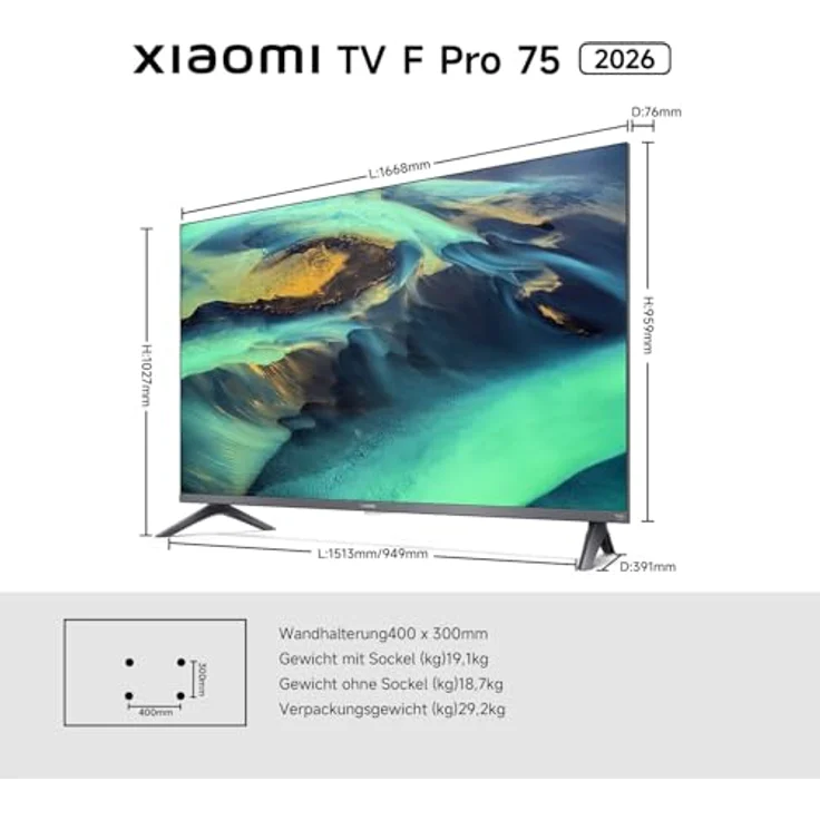 Xiaomi TV F Pro 75, 4K UHD QLED Smart TV mit Fire OS8, Triple Tuner DVB-C/S/S2/T/T2, HDR10+ und Sprachsteuerung – Bild 21