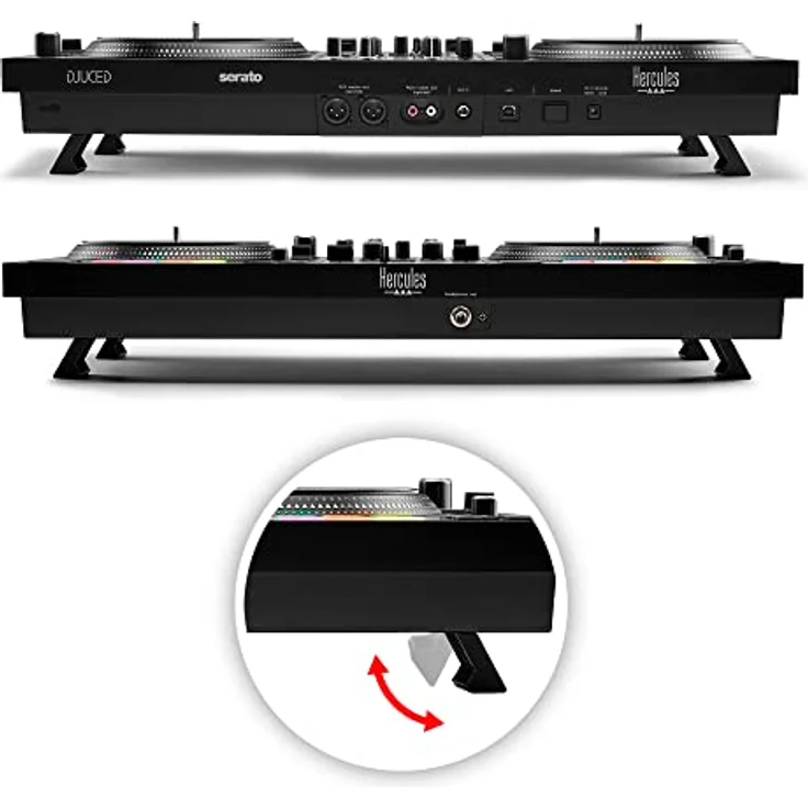Hercules DJControl Inpulse T7 Motorbetriebener 2-Deck-DJ-Controller in Schwarz – Bild 2