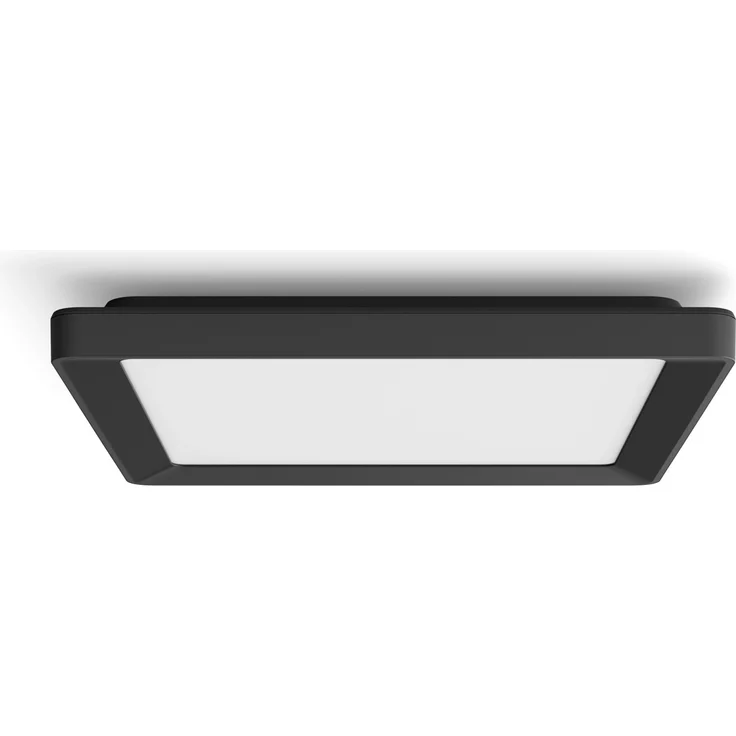 Philips Hue Panel Tento White Ambiance, Smarte Deckenbeleuchtung in Schwarz, 29,5 x 29,5 x 3,7 cm