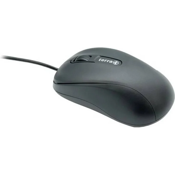 TERRA Mouse 1500, kabelgebundene Maus mit 3 Tasten und 1000 DPI, schwarz