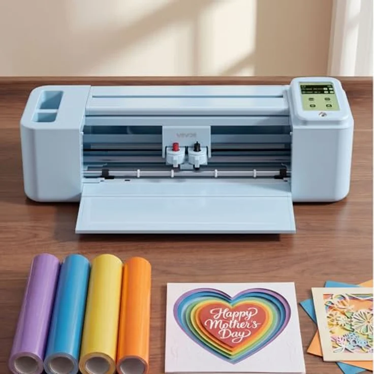 VEVOR Vinylschneidemaschine 30 cm, Schneideplotter mit Touchscreen, inkl. Material- und Werkzeugsatz, kompatibel mit Mac/Windows/Android/iOS für Bastelarbeiten und Karten – Bild 8