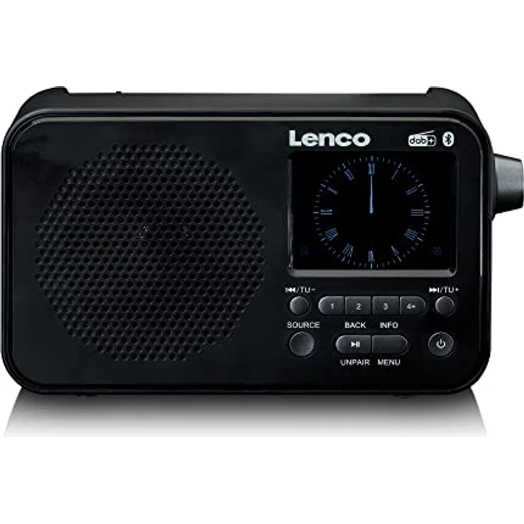 Lenco PDR-036 tragbares DAB+ Radio - Bluetooth 5.0 - PLL FM Radio - 4 Speicherplatztasten - 2,4” Farbdisplay - integrierter Akku - Uhr - Sleeptimer - schwarz – Bild 5