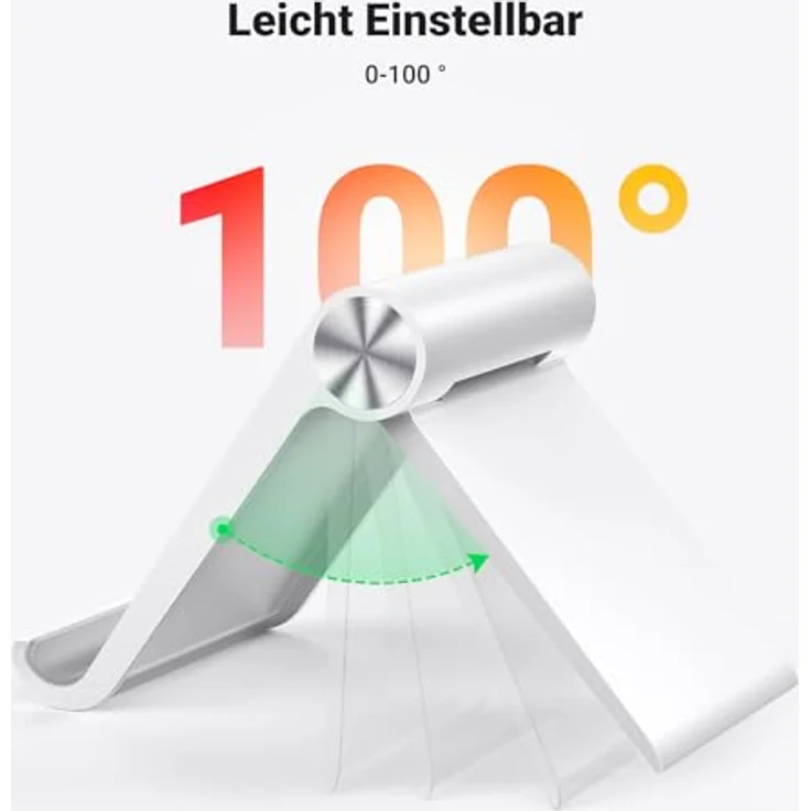 UGREEN Handy Ständer Tisch klappbar, verstellbar und rutschfest, kompatibel mit iPhone 17/16/15/14/13/12 Pro Max und Galaxy S23 Ultra bis 7,9 Zoll (Weiß) – Bild 2