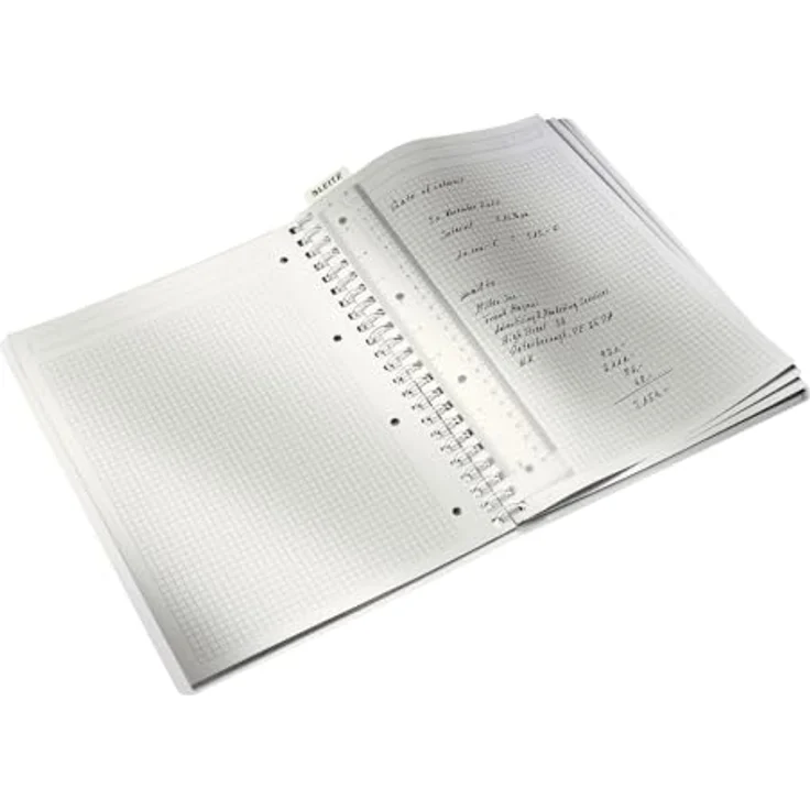 LEITZ Collegeblock WOW 4638, A4 kariert, FSC-Papier, mit PP-Einband und herausnehmbarem Lineal, 80 Blatt – Bild 4