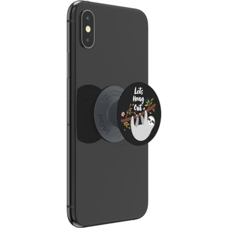 Popsockets PopGrip Basic - Hang Out, Smartphone-Halterung und Ständer mit flexiblem Griff für Ein-Hand-Bedienung, Schwarz – Bild 5