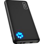 INIU Power Bank, Ultra Slim 10000mAh Powerbank Klein Aber Stark, USB C (In & Output), Externe Handyakkus Triple 3A with Flashlight, Kompatibel mit iPhone 14 13 12 11 X Pro Max Samsung Huawei Xiaomi