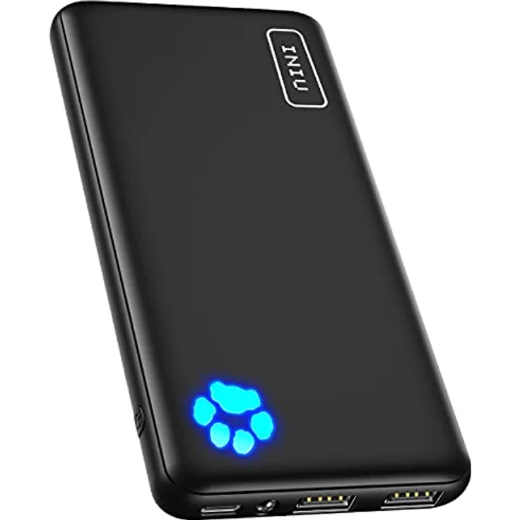 INIU Power Bank, Ultra Slim 10000mAh Powerbank Klein Aber Stark, USB C (In & Output), Externe Handyakkus Triple 3A with Flashlight, Kompatibel mit iPhone 14 13 12 11 X Pro Max Samsung Huawei Xiaomi – Bild 1