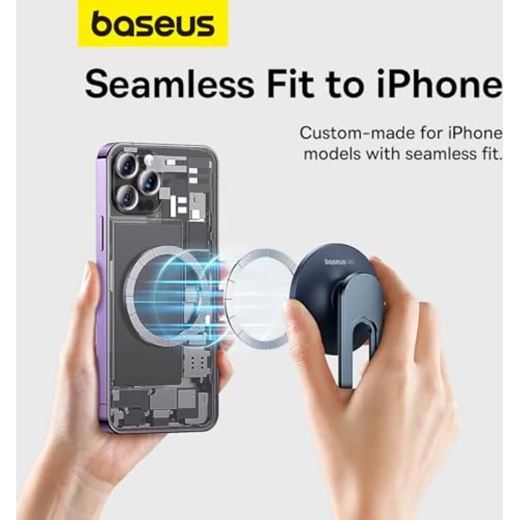 Baseus MagPro, magnetische Smartphone Halterung mit 360° Drehung, Schwarz – Bild 3