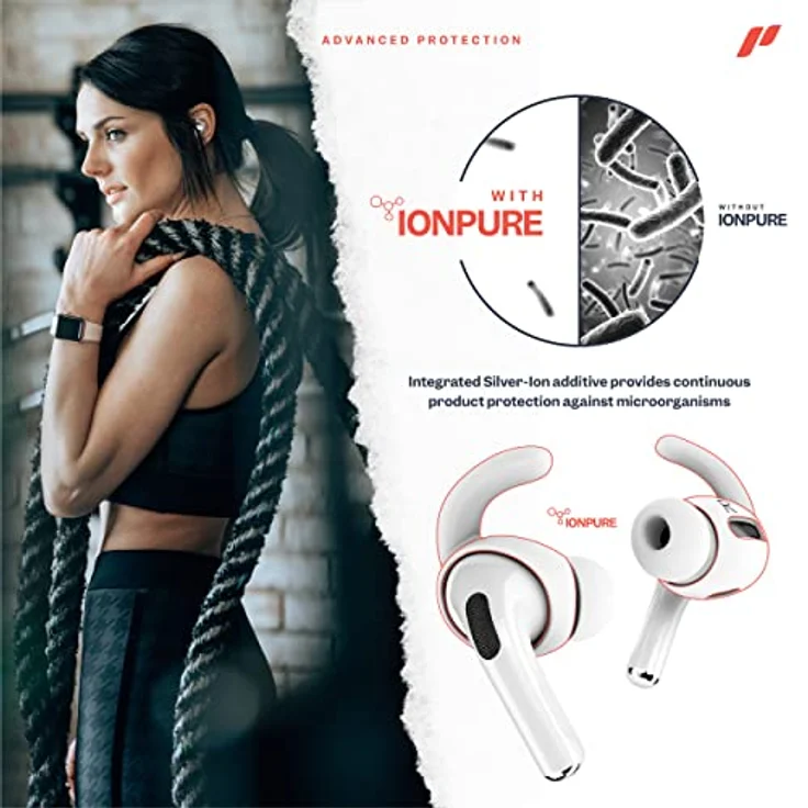Proof Labs S5, 3 Paar Ohrhaken, Anti-Rutsch Ohrbügel, kompatibel mit Apple AirPods Pro 1. Generation, weiß - Preisvergleich – Bild 4