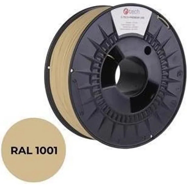 C-Tech PREMIUM LINE Tisková struna PLA, 1300 g 3D Filament, beige, RAL1001, hohe Qualität
