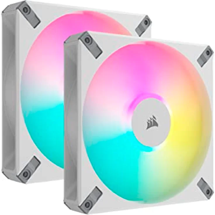 Corsair iCUE AF120 RGB ELITE 120mm PWM Dreifach-Lüfter-Kit - Acht RGB-LEDs Pro Lüfter - AirGuide-Technologie - Fluiddynamisches Lager - Inklusive iCUE Lighting Node CORE Controller - Schwarz – Bild 1