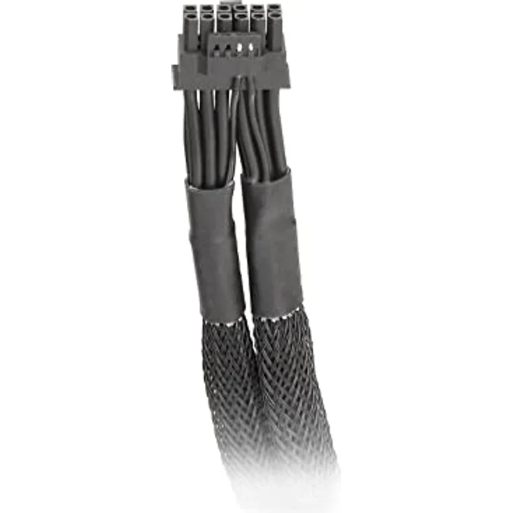 Thermaltake | Sleeved PCIe Gen 5 Splitter Cables, Dual 8-Pin auf 12-Pin-Kabel, 600mm, Schwarz – Bild 3