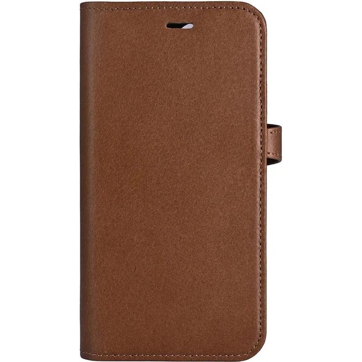 Buffalo 2in1 Leder Smartphone Hülle MagSeries für iPhone 16, mit 3 Kartenfächern und Geldscheinfach, braun