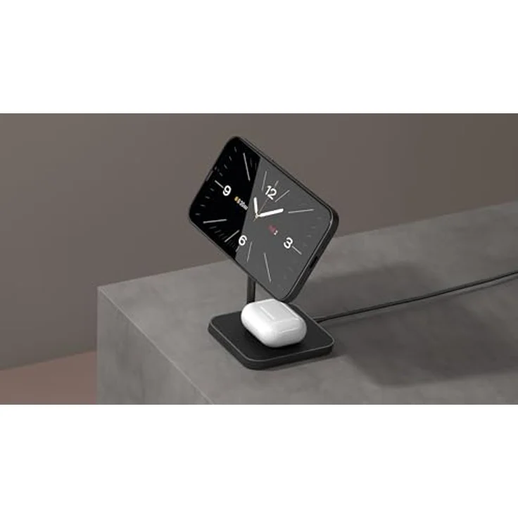 ZENS Office Charger 2 15 Watt 2in1 kabelloses Ladegerät kompatibel mit MagSafe (Qi-Zertifiziert, 24W Netzteil mit Kabel inklusive) Schwarz – Bild 3