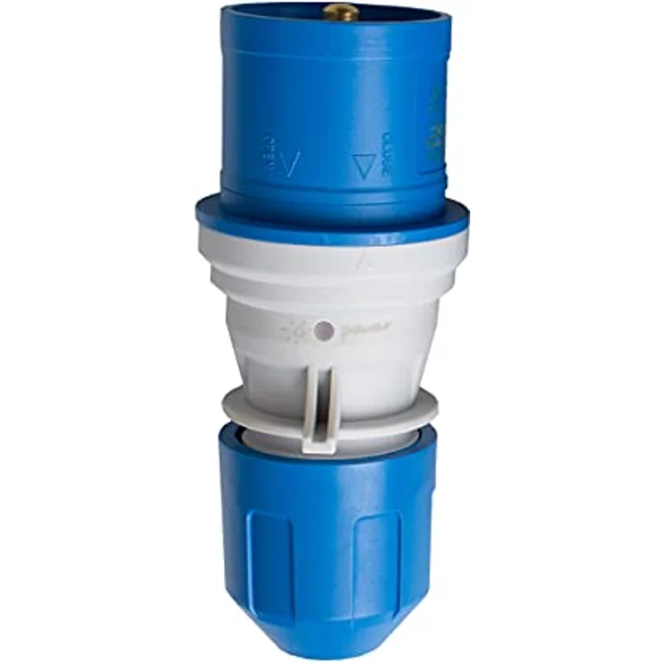 as - Schwabe - CEE Stecker mit POWERLIGHT Spannungsanzeige 230 V, 16 A, 3-polig, Outdoorstecker, IP44: fremdkörper- und spritzwassergeschützt, zur Verwendung im Außenbereich geeignet, blau | 61486 – Bild 2