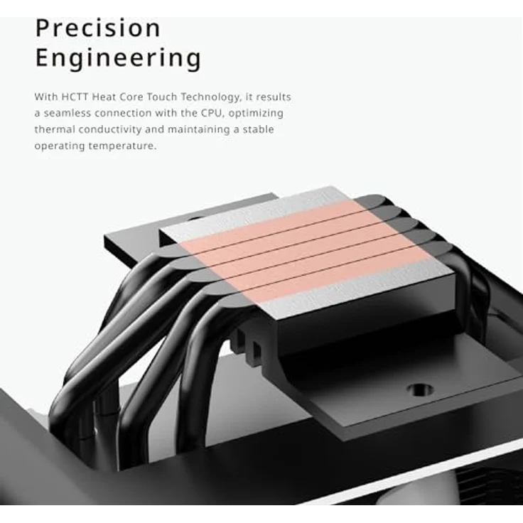 APNX AP1-V CPU-Kühler - 120mm, weiß – Bild 4