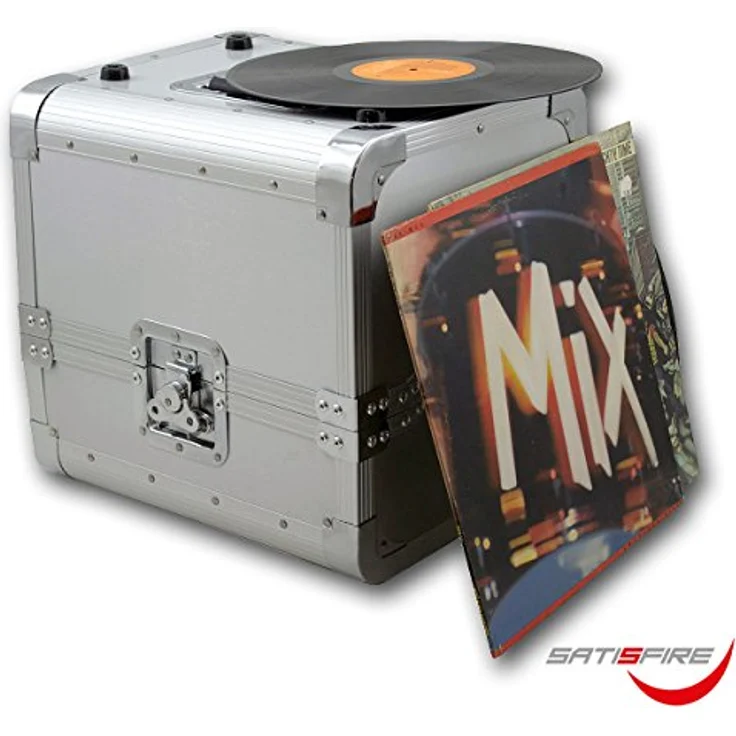 LP Plattencase PRO schwarz 50:50 Split, 80LPs | DJ Plattenkoffer für 80 Schallplatten – Bild 6