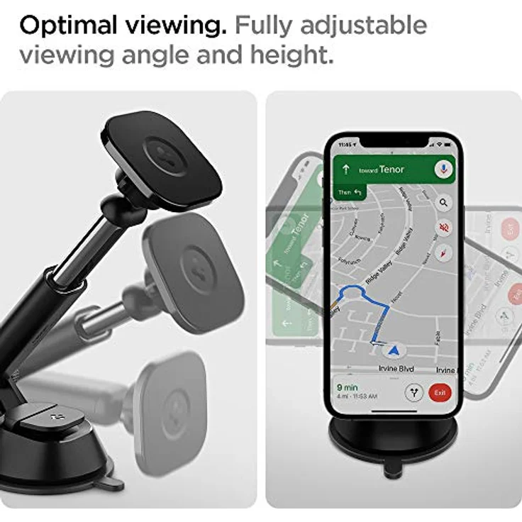 Spigen ITS35 Magnetic MagSafe Dashboard Car Mount, Smartphone Halterung mit starkem Magnet und teleskopischem Arm, Schwarz – Bild 5