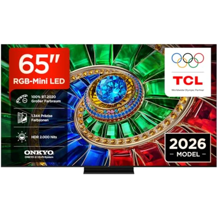 TCL RM7L 65RM7L, 65 Zoll 4K RGB Mini LED Smart-TV mit WLAN, Schwarz – Bild 1