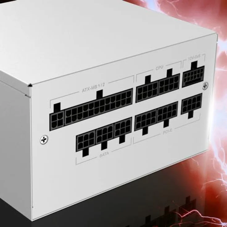 Sharkoon Rebel P20 Gen2 850 White, PC-Netzteil mit ATX-3.1-Kompatibilität, Cybenetics-Gold-Zertifizierung und komplett modularen Kabelmanagement – Bild 3