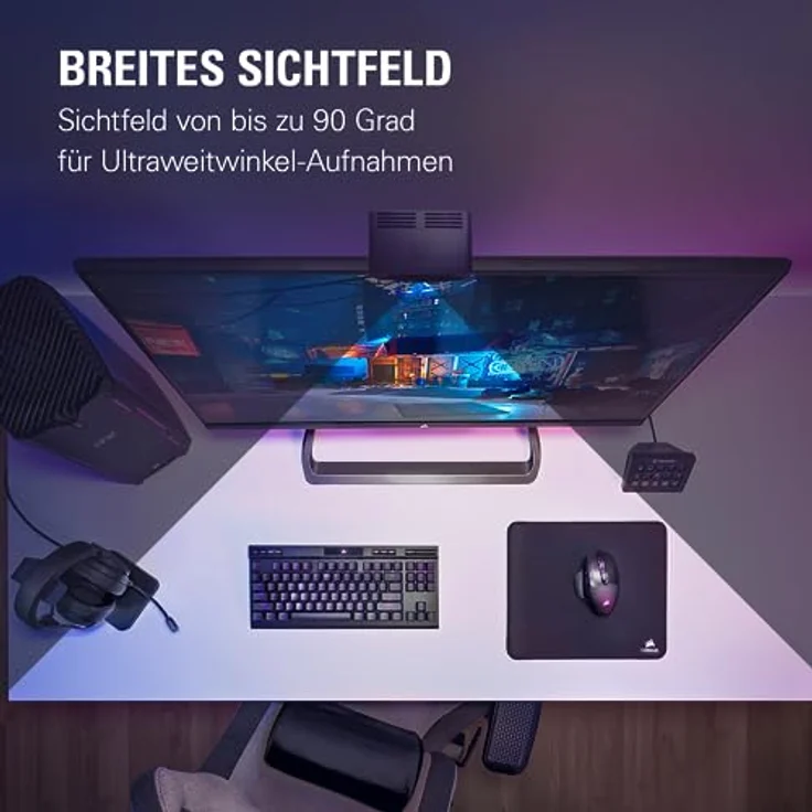 Elgato Facecam Pro, Ultra-HD-Webcam (4K60) für Livestreams, Gaming, Videokonferenzen, Sony-Sensor, fortgeschrittene Lichtkorrektur, bedienbar wie eine DSLR, Weitwinkel, für OBS, Teams, Zoom, PC/Mac – Bild 6