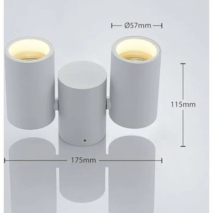 Arcchio Deckenlampe 'Gesina' in Weiß aus Aluminium für Wohnzimmer & Esszimmer - 2 flammig, GU10 – Bild 5