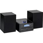 REFLEXION HIF79FM Stereo Micro HiFi System UKW, USB MP3/CD, Bluetooth Radio AUX/Kopfhöreranschluss, 2 x Lautsprecher, Schwarz