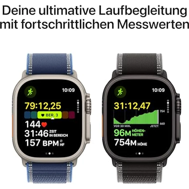 Apple Watch Ultra 3 GPS + Cellular, 49mm, Titangehäuse Schwarz, Ocean Band Schwarz - One Size – Bild 4