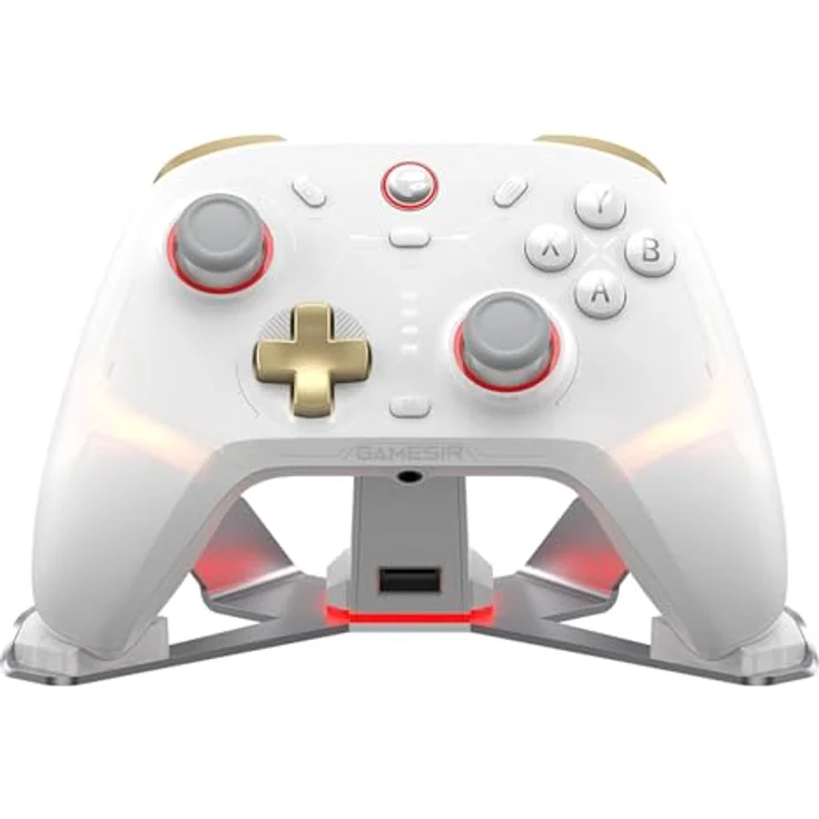 GameSir Cyclone 2 PC Controller Mag-Res TMR Sticks 1000Hz Report Rate Hall & Micro 2-in-1 Triggers RGB Beleuchtung mit Ladestation für PC/Switch/iOS/Android (Weiß) – Bild 1
