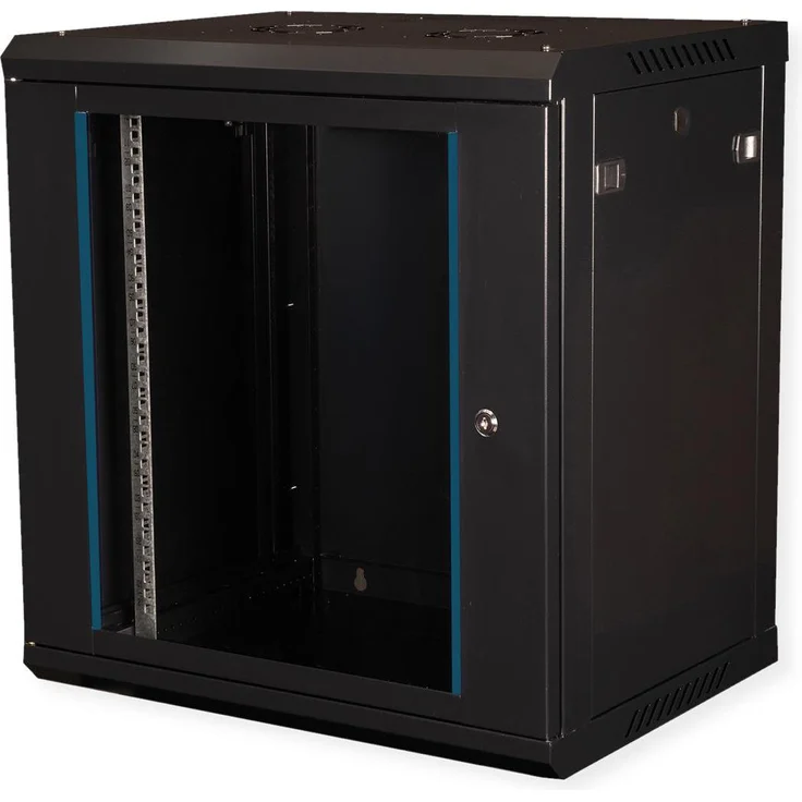 Value 19-Zoll Wandgehäuse 12HE, Serverschrank Bausatz 600x450mm, Schwarz