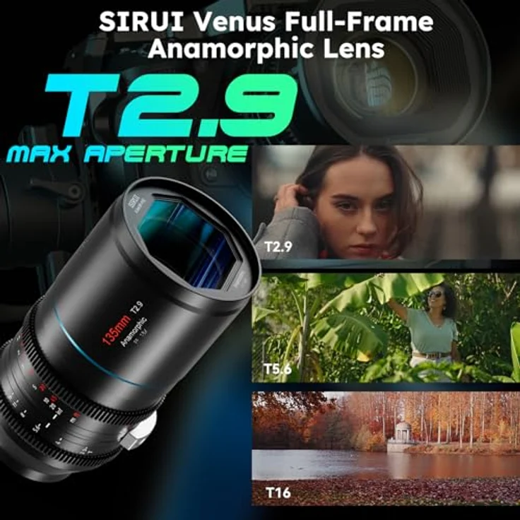 SIRUI 135mm T2.9 1.8X Vollrahmen-anamorphes Teleobjektiv mit Z-Halterung, 135 mm Brennweite für Kino-ähnliches Bokeh und fesselnde Flares – Bild 4