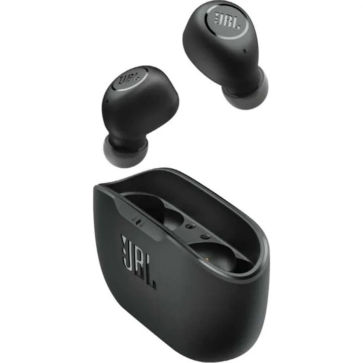 JBL Auricolari Drahtlose Vibe-Knospen Schwarz, True Wireless Kopfhörer mit JBL Deep Bass Sound