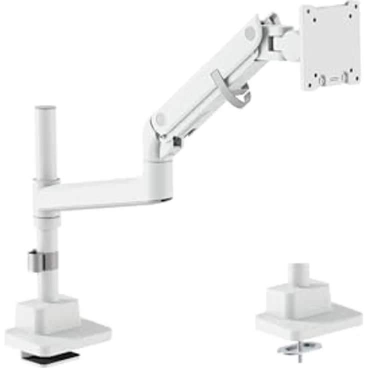 Digitus Single Monitorhalterung, vollbeweglich für Monitore bis 57", 27 kg, Tischhalterung, Weiss – Bild 6