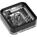 Alphacool 13886 Core 1 LT Aurora Acryl CPU Kühler, Wasserkühlung mit 3D-Jetplate und Kreuzschlitztechnik, transparent/schwarz