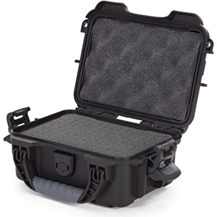Nanuk 903 Wasserdichter Hartschalenkoffer Mit Plüschschaumeinlage - Schwarz, Kamera-Zubehör, IP67 Rated, PowerClaw Verriegelung, Made in Canada